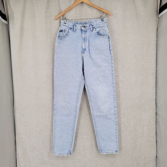 Lee Vintage  Mom Jeans Ultra Light Acid Wash Cotton High-waisted Size 13 Long - Picture 4 of 16